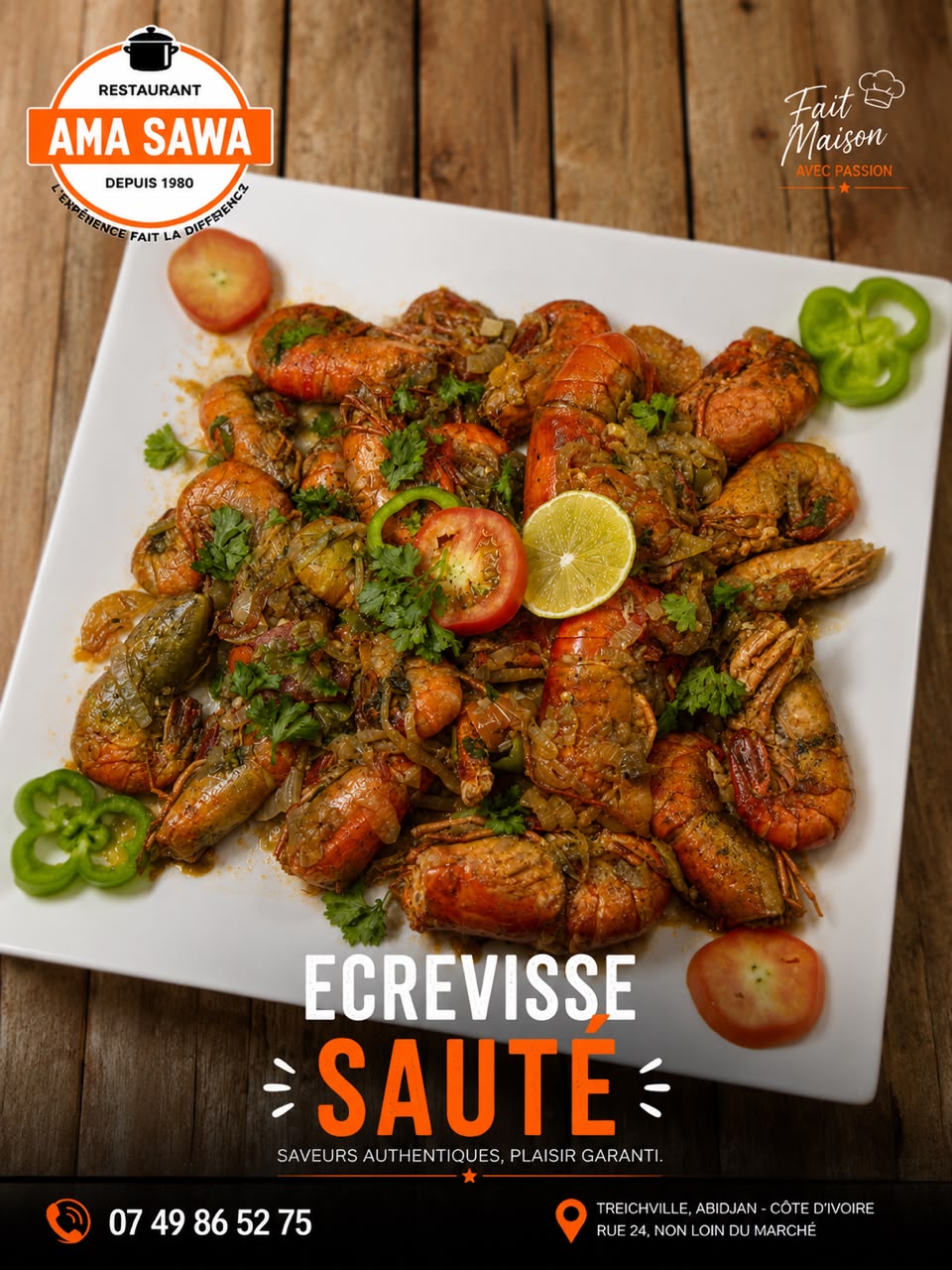 🦐 Écrevisses sautées, généreuses et savoureuses, préparées avec des épices, des oignons et des herbes fraîches. Une explosion de saveurs authentiques, faite maison avec passion ! 😋🔥